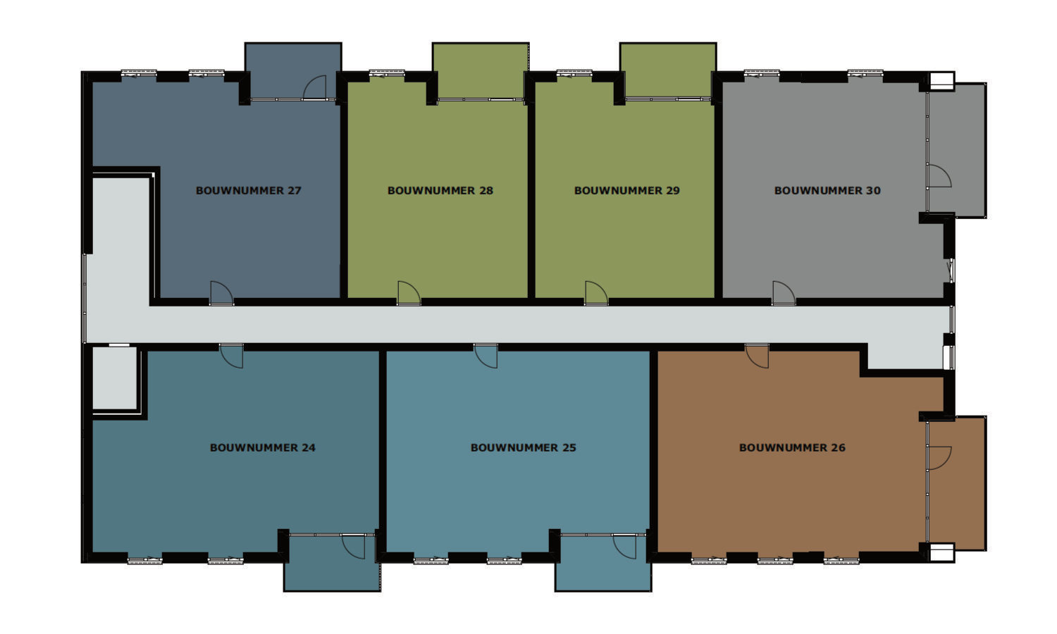 Appartementen verdieping 1