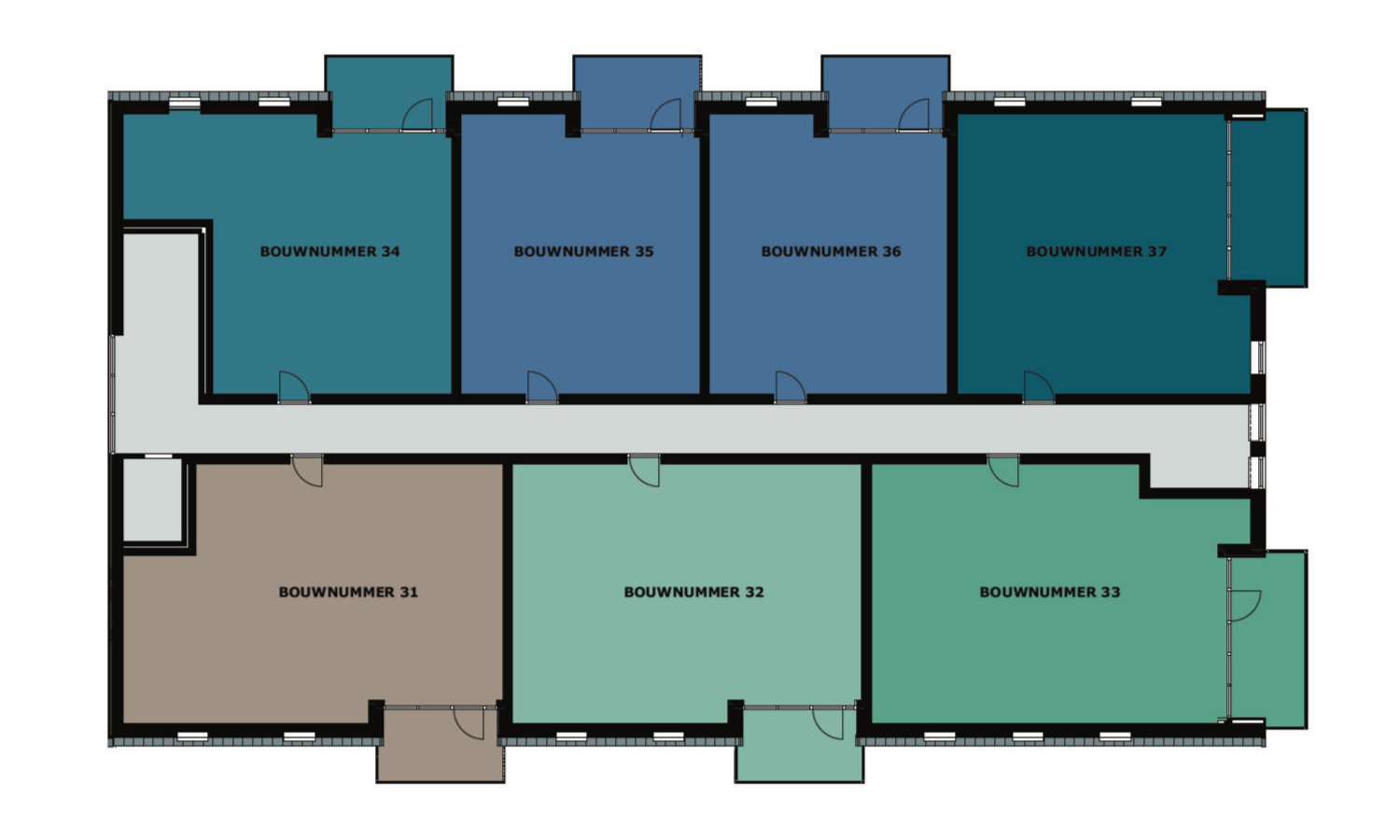 Appartementen verdieping 2